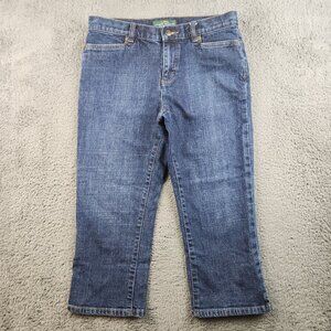 LRL Ralph Lauren Jeans Womens 6 Blue Cropped Straight Leg Mid Rise Classic Denim